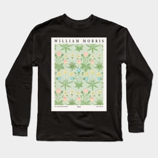 William Morris Exhibition Wall Art Morris Textile Design Daisy Pattern Floral Art Long Sleeve T-Shirt